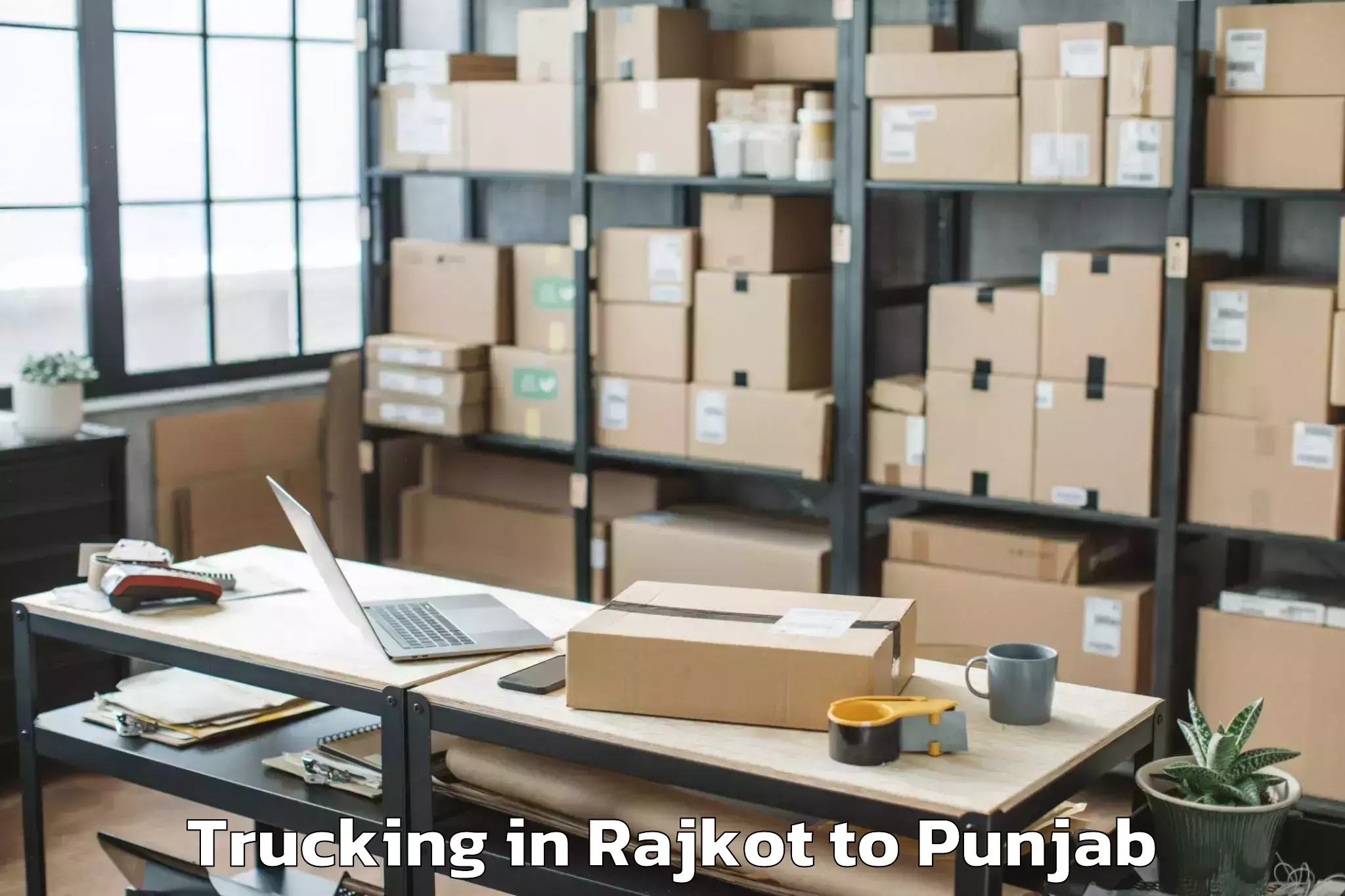 Book Rajkot to Ludhiana Airport Luh Trucking Online